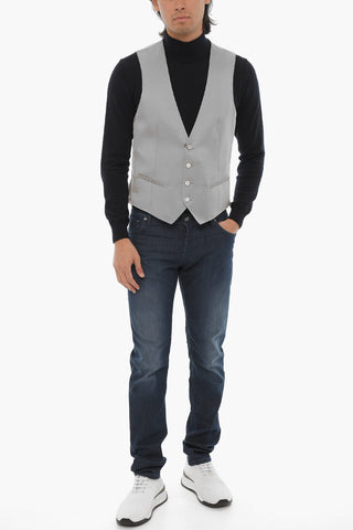 CC COLLECTION Gilet CERIM.RESET in Misto Lana con Tasche a Filo