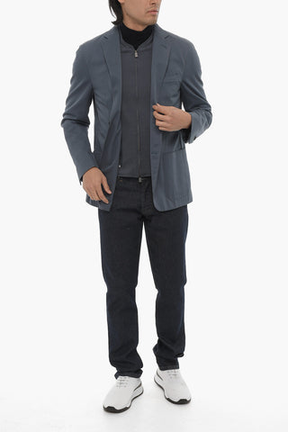 ID Wool Blend Blazer with Removable Chest Piece