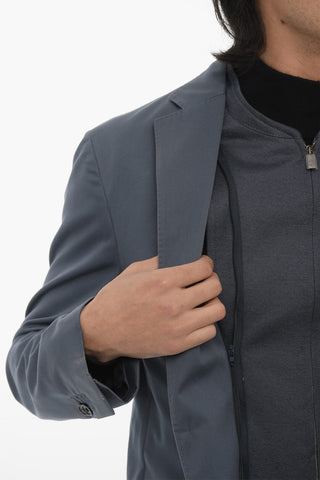 ID Wool Blend Blazer with Removable Chest Piece