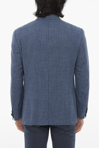 Blazer in Misto Lana LEADER SOFT con Motivo Gingham