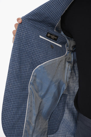 Blazer in Misto Lana LEADER SOFT con Motivo Gingham
