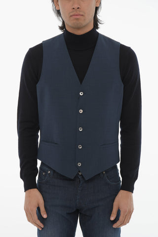 CC COLLECTION Gilet RESET in Tinta Unita con Tasche a Filo