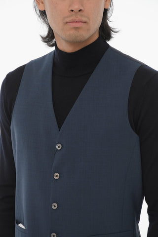 CC COLLECTION Gilet RESET in Tinta Unita con Tasche a Filo