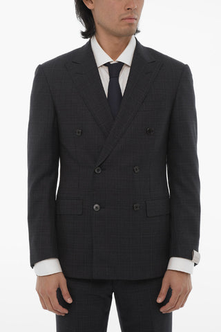 Virgin Wool Peak Lapel ACADEMY Double-Breasted Suit