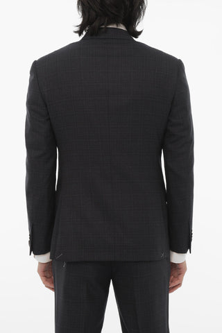 Virgin Wool Peak Lapel ACADEMY Double-Breasted Suit