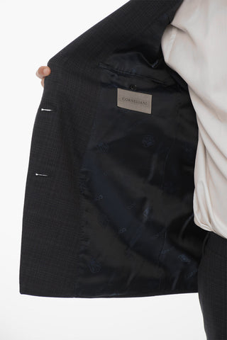 Virgin Wool Peak Lapel ACADEMY Double-Breasted Suit