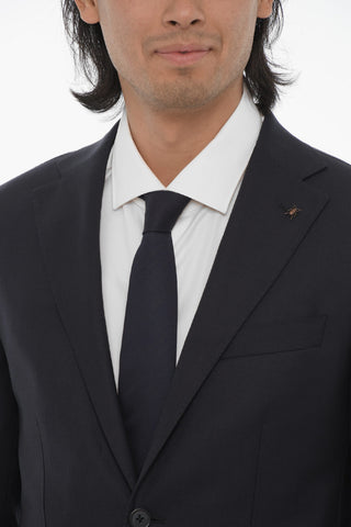 CC COLLECTION Virgin Wool Half-Lined  2-Buttons Blazer with Patch Pockets