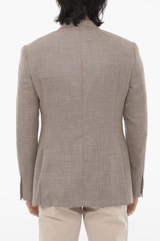 Hopsack Side Vents Notch Lapel ACADEMY 2-Button Blazer