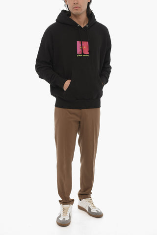 Brushed Cotton S-ALBY-X5 Hoodie with Contrasting Detail