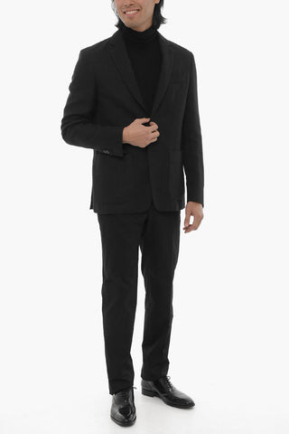 ID Blazer in Tweed di Misto Cotone con Tasche a Toppa