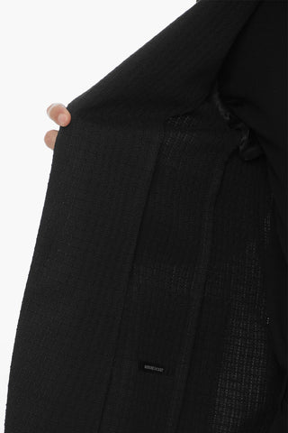 ID Blazer in Tweed di Misto Cotone con Tasche a Toppa