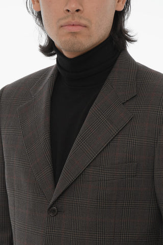 CC COLLECTION Blazer in Lana Vergine con Motivo District Check