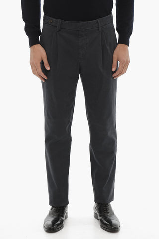 Pantaloni Chino con Tasche a Filo