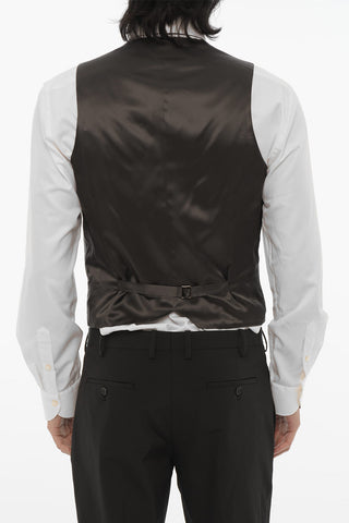CC COLLECTION Plaid Motif Virgin Wool RESET Waistcoat