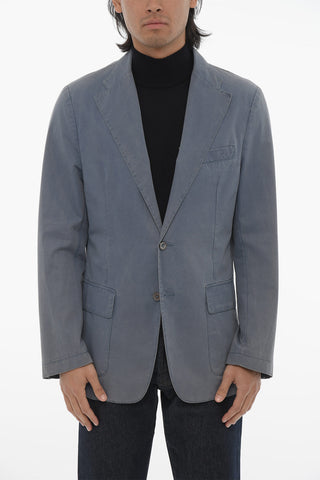 ID Cotton Half-Lined Blazer with Patch Pockets