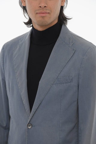 ID Cotton Half-Lined Blazer with Patch Pockets