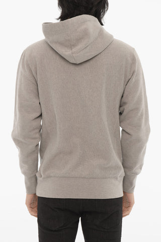 Solid Color Fleeced Cotton Blend Hoodie