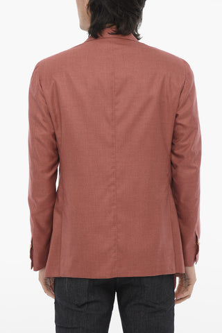 Cashmere and Silk Side Vents Notch Lapel SARTORIA 3-Button Blazer