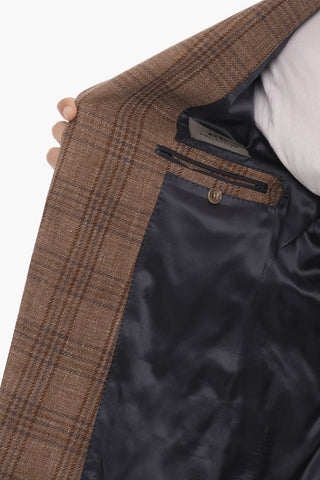 CC COLLECTION Plaid Motif 2-Button Blazer with Flap Pockets