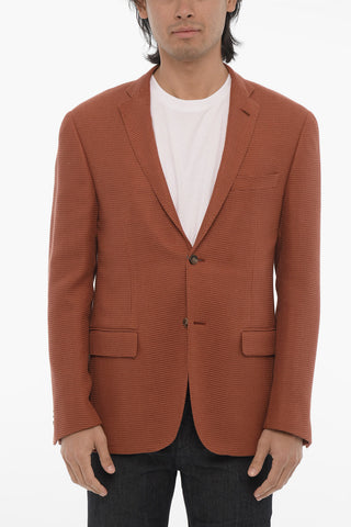 Honeycomb Side Vents Notch Lapel GATE 2-Button Blazer