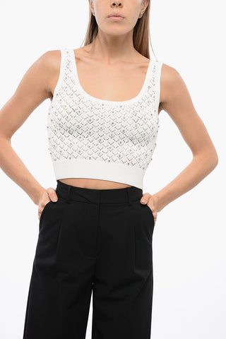 Openwork-Top RUIO mit Strass-Applikation