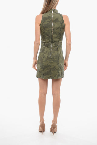 Camouflage Dress With Chain Detail