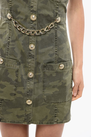 Camouflage Dress With Chain Detail