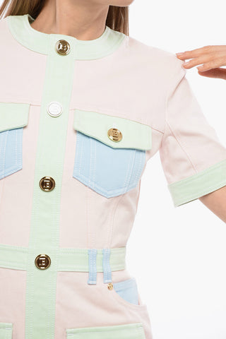 Color Block Denim Dress