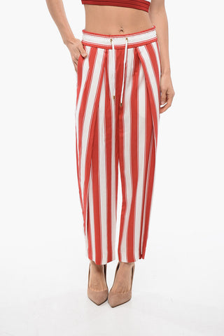 Striped Pants With Drawstings