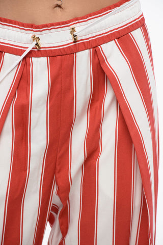 Striped Pants With Drawstings