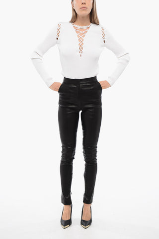 High-Waisted Skinny fit Leather Pants