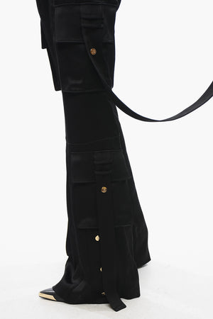 Satin Cargo Pants