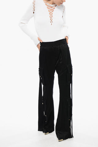 Pantaloni Cargo In Satin