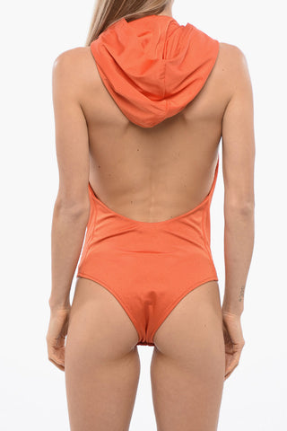 Hooded Body With Deep Neckline