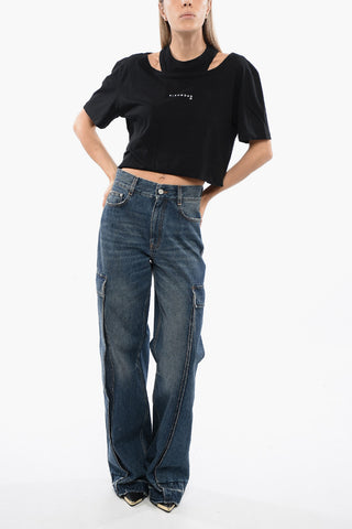 Cropped SADAO T-shirt with Double Layer