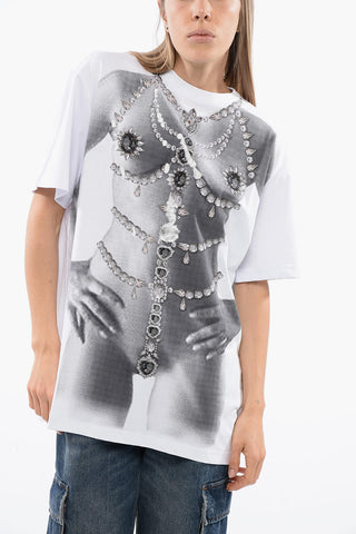 Oversized BERDI T-shirt with Trompe l'oeil Print