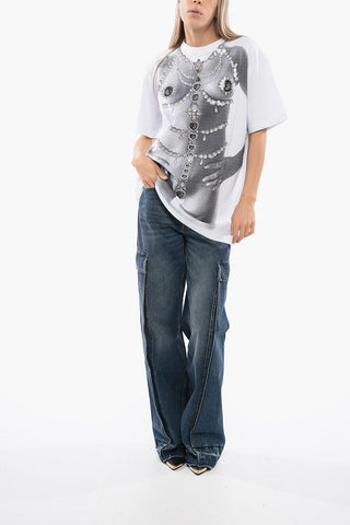 Oversized BERDI T-shirt with Trompe l'oeil Print