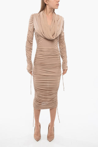 Ruched Long Sleeved Dress