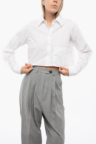 Camicia CIRTULA Crop con Ricamo Ton-sur-ton