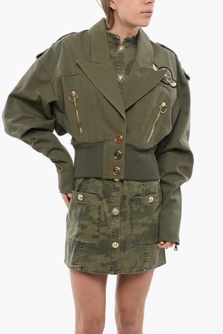 Military Style Cropped Bomber