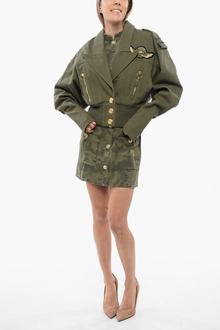 Military Style Cropped Bomber