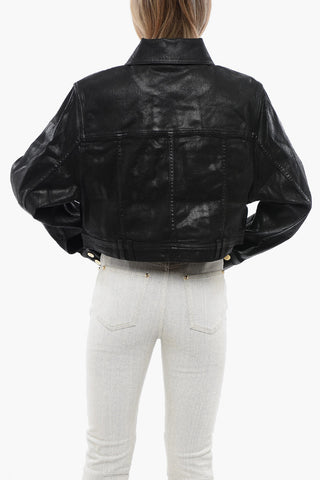 Giubbotto in Jeans Cropped Spalmato