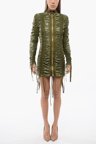 Vestito Lace-Up Con Zip