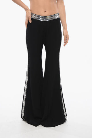 Pantaloni Flare-Fit Con Bande laterali In Paillettes