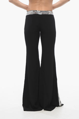 Pantaloni Flare-Fit Con Bande laterali In Paillettes