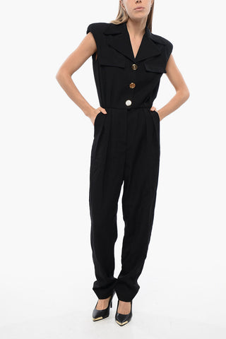 Sleeveless Pleated Jumpsuit