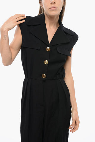 Sleeveless Pleated Jumpsuit