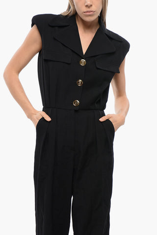Sleeveless Pleated Jumpsuit