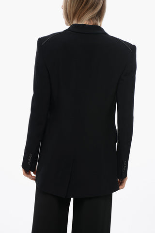 블레이저 TORIKO 피크 라펠과 로고 체인