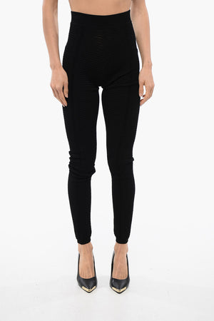High-Waist Open-Knit Leggings